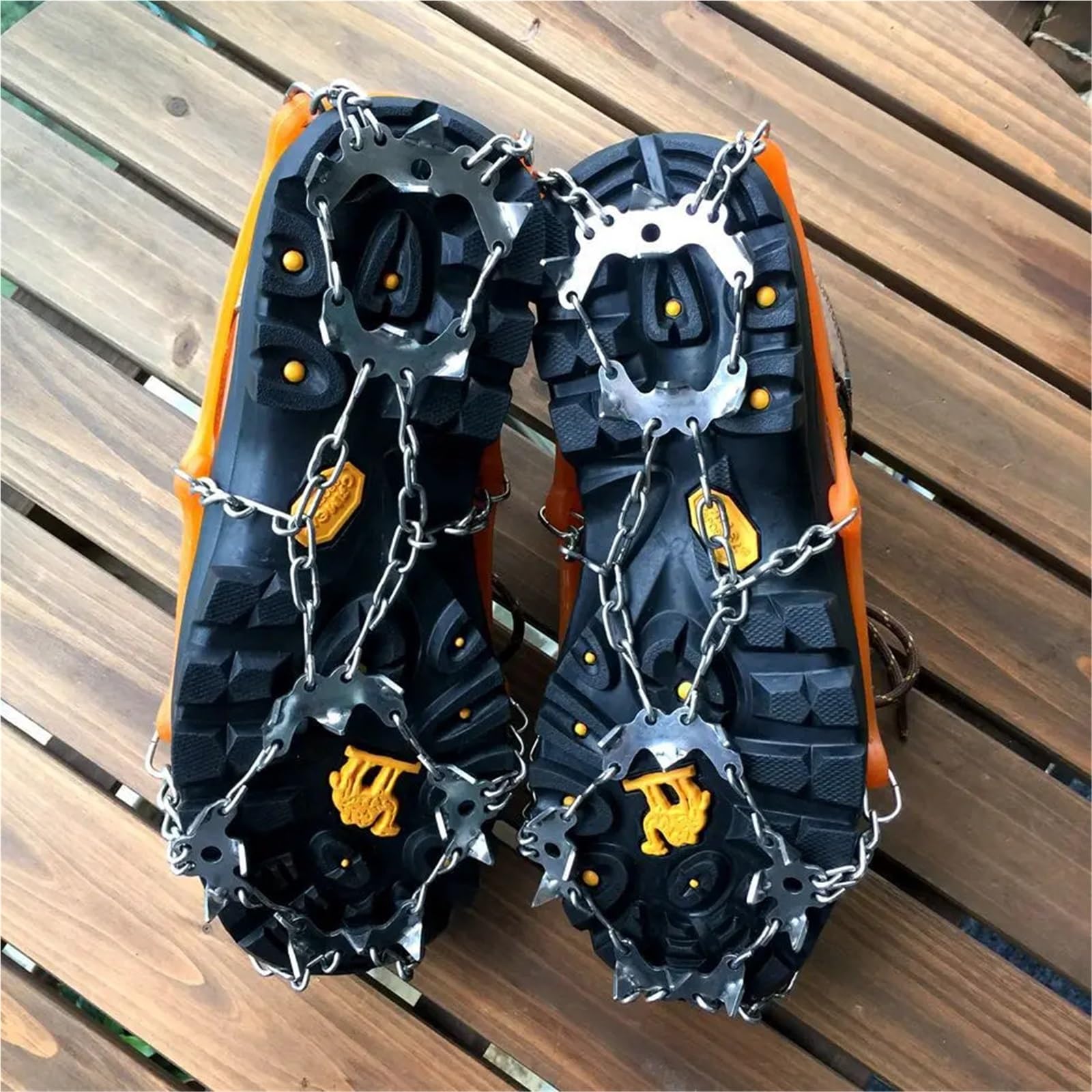 Crampons Ramponi in acciaio, antiscivolo, for escursionismo, arrampicata, neve, catene, artigli, copri-stivali