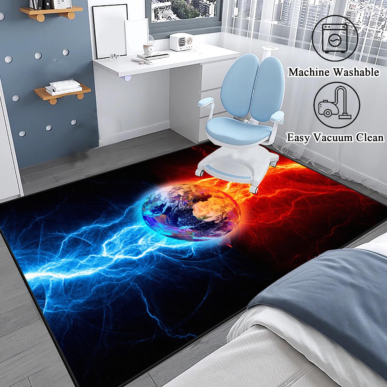 100 x 120 cm mata ochronna do foteli gamingowych | Antypoślizgowa mata na fotel biurowy | mata ochronna na krzesło inwalidzkie | Mata podłogowa do gier na twarde podłogi | Mata do gier podłogowych