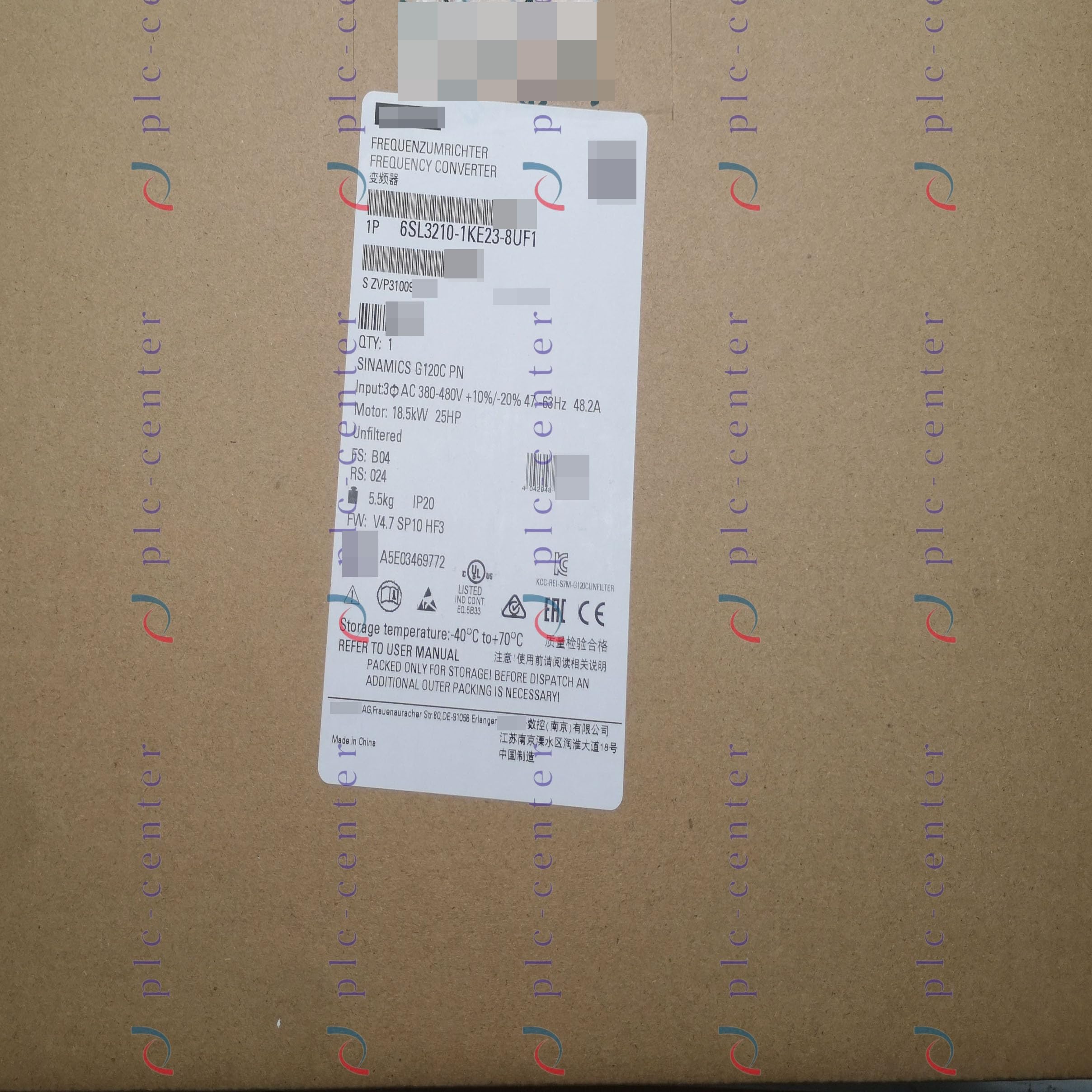 6SL3210-1KE23-8UF1 1Pcs New Power Module 6SL3210-1KE23-8UF1