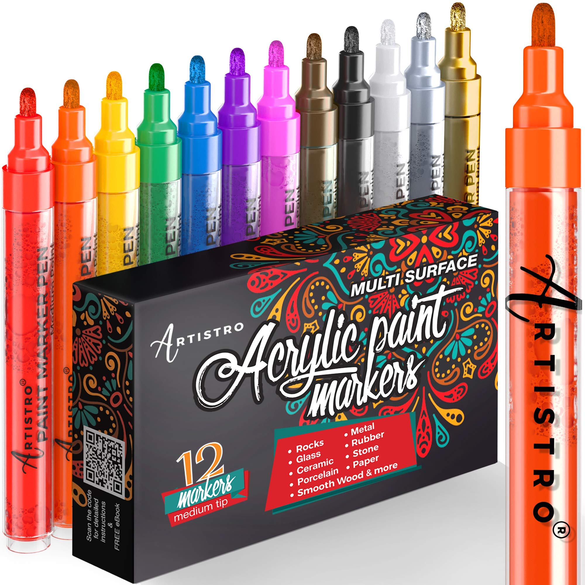 Acrylic Paint Pens for Rock Painting, Stone, Ceramic, Glass, Wood