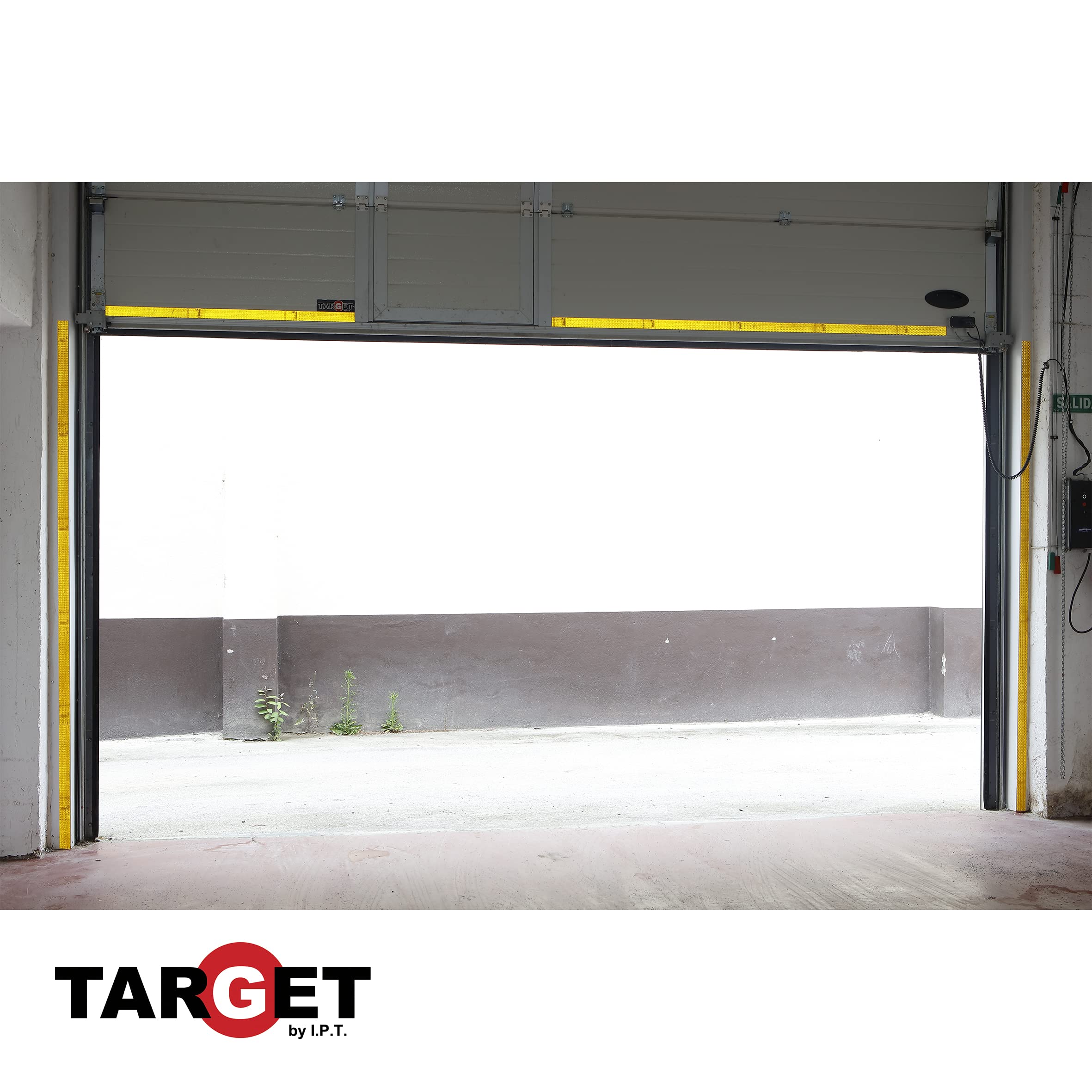 TARGET CRAN33100 - Cinta Reflectante - Amarilla y Negra 33 M x 100 mm - Adhesiva - Advertencia - Señalización - Marcaje - Extra Ancha - Peligro - Seguridad