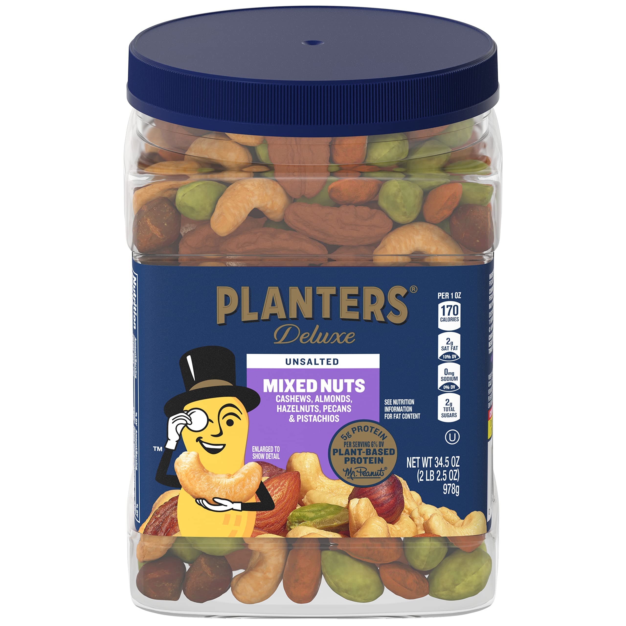 Planters Unsalted Premium Blend Nuts, 34.5 Ounce by Planters