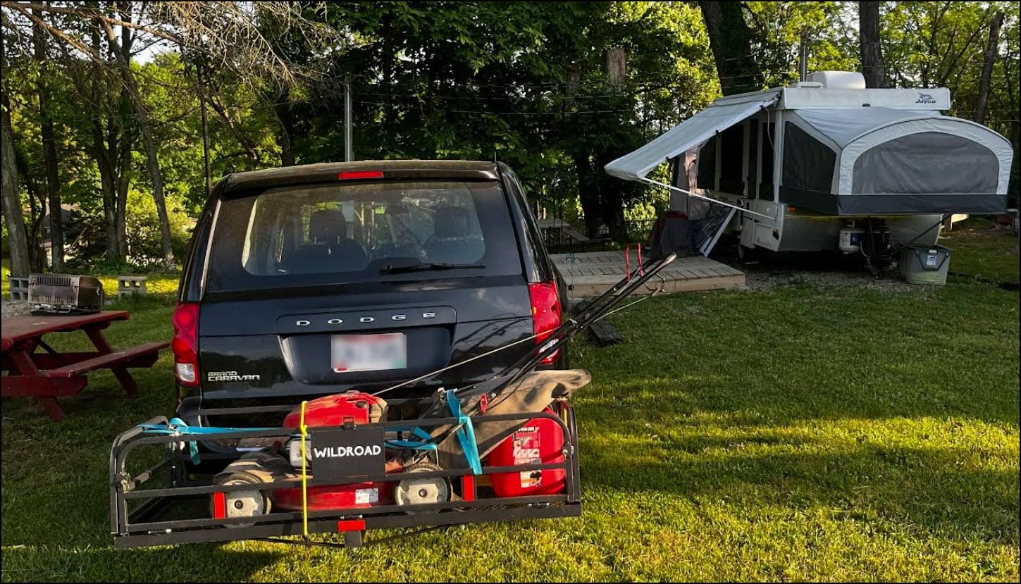 33/mo Finance Wildroad Hitch Mount Cargo Carrier Basket 500 LBS