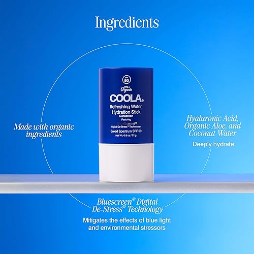 Miniatura 5 de COOLA Hidratante facial orgánico refrescante con SPF 50, protector solar facial probado por dermatólogos con tecnología digital BlueScreen Derivada