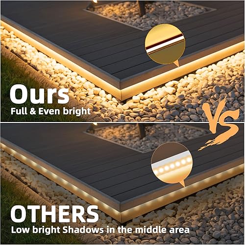 Miniatura 4 de Lamomo Tira de luces de neón para exteriores, 49.2 pies, blanco cálido, IP65, impermeable, regulable, tira de luces LED, 24 V, 3000 K, 1800 luces de