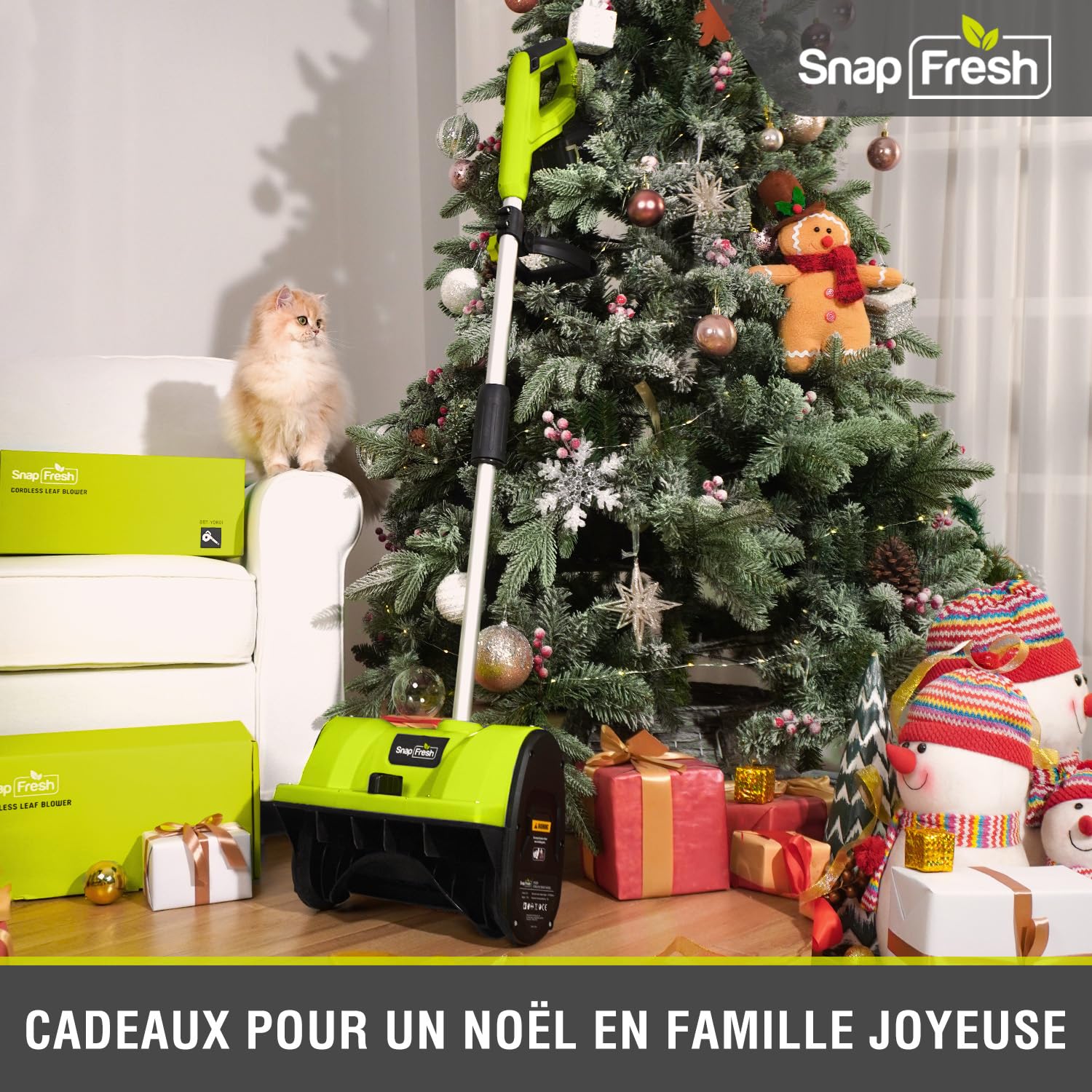 SnapFresh Fraise à Neige sans Fil 30,5 cm 20V 4,0 Ah avec Chargeur Rapide