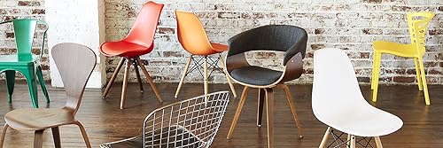 Miniatura 3 de Modway Vortex Mid-Century Modern - Dos sillas de cocina y comedor en nogal oscuro