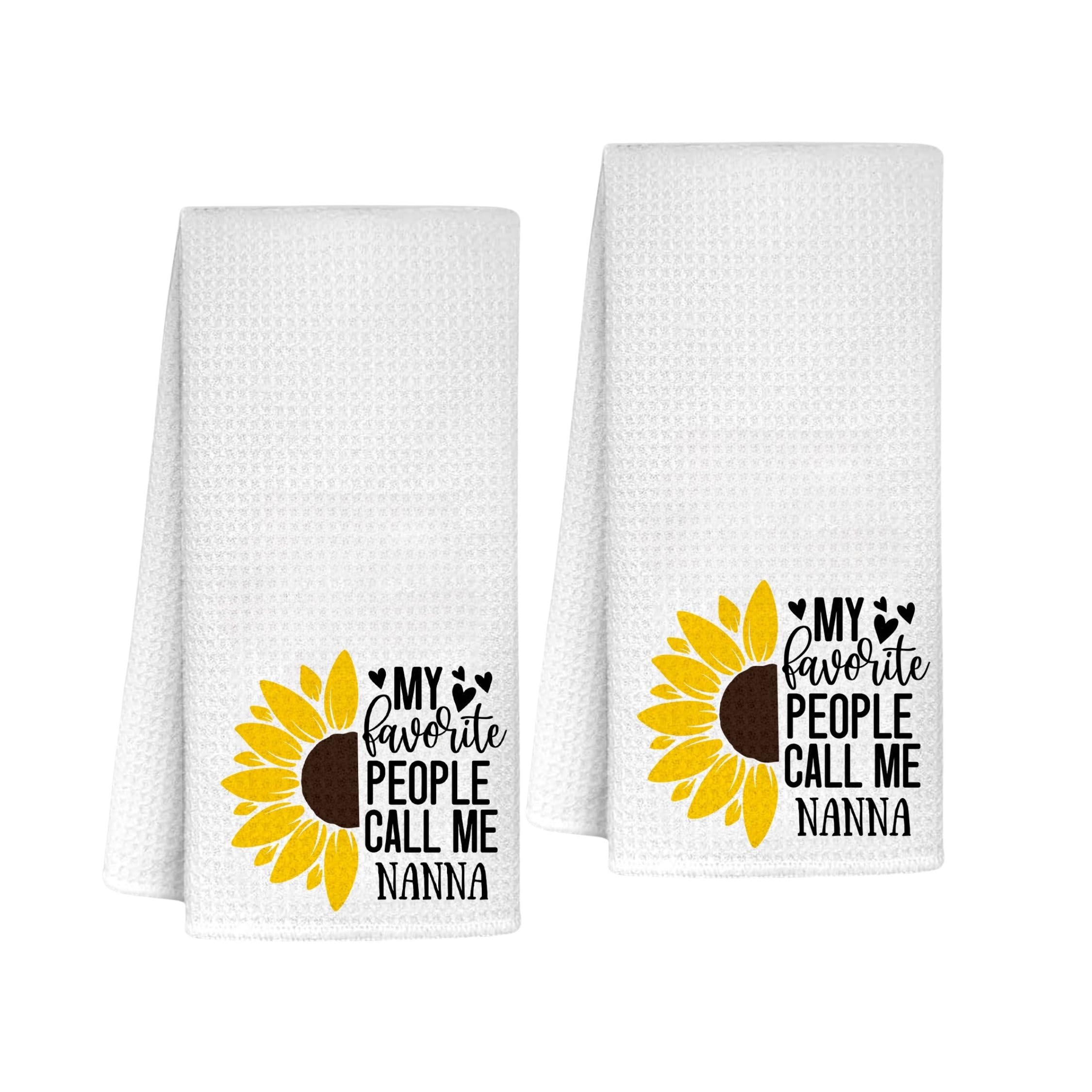 INNObeta Nanna Gifts Kitchen Towel 2 Pack, 16x24 in Microfiber Dish Tea Towel for Christmas