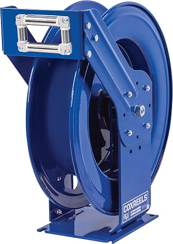Coxreels TSHL-N-650 Supreme Duty Spring Rewind Hose Reel for air/Water/Oil: 1" I.D., 50' Hose Capacity, Less Hose, 300 PSI
