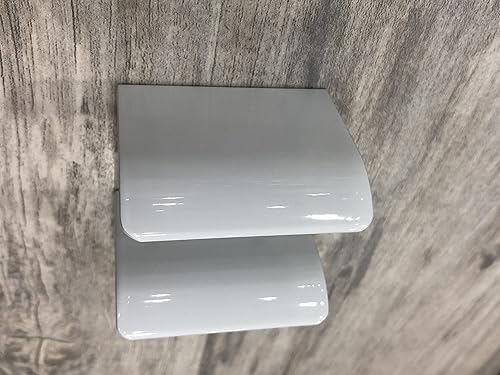 Miniatura 5 de Tsnamay 10 tiradores de superficie de arco blanco de 1.97 pulgadas, tiradores de borde blanco, manijas de cajón de muebles, manija oculta de