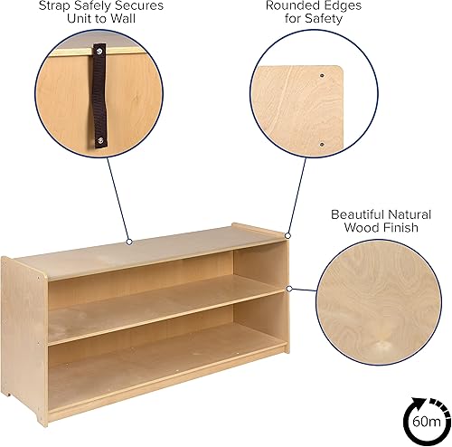 Miniatura 41 de Flash Furniture Hercules Series - Gabinete de almacenamiento de madera de 5 secciones para aula, gabinete de almacenamiento para aula escolar con 5