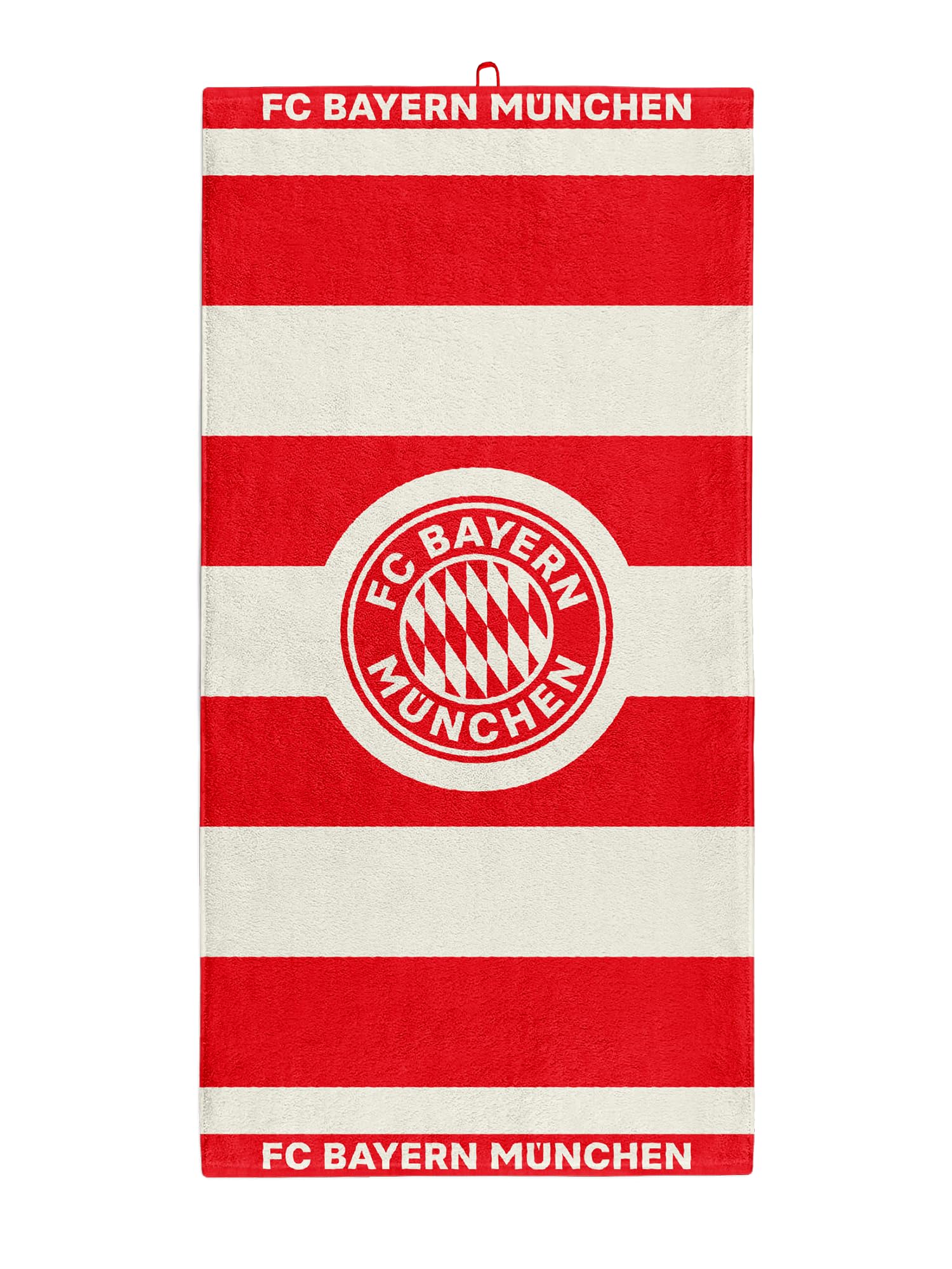 FC Bayern München Asciugamano da bagno, asciugamano | telo doccia | rosso/bianco | 180 x 90 cm