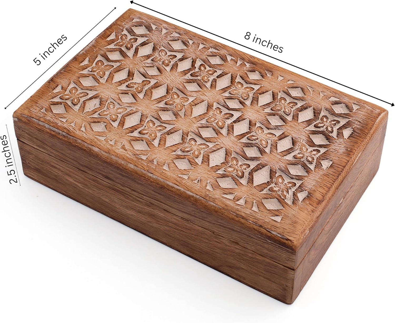 Great Birthday Gift Ideas Handmade Decorative Wooden Jewelry Box Jewelry Organizer Keepsake Box Treasure Chest Trinket Holder Watch Box Storage Box Housewarming Gifts Women