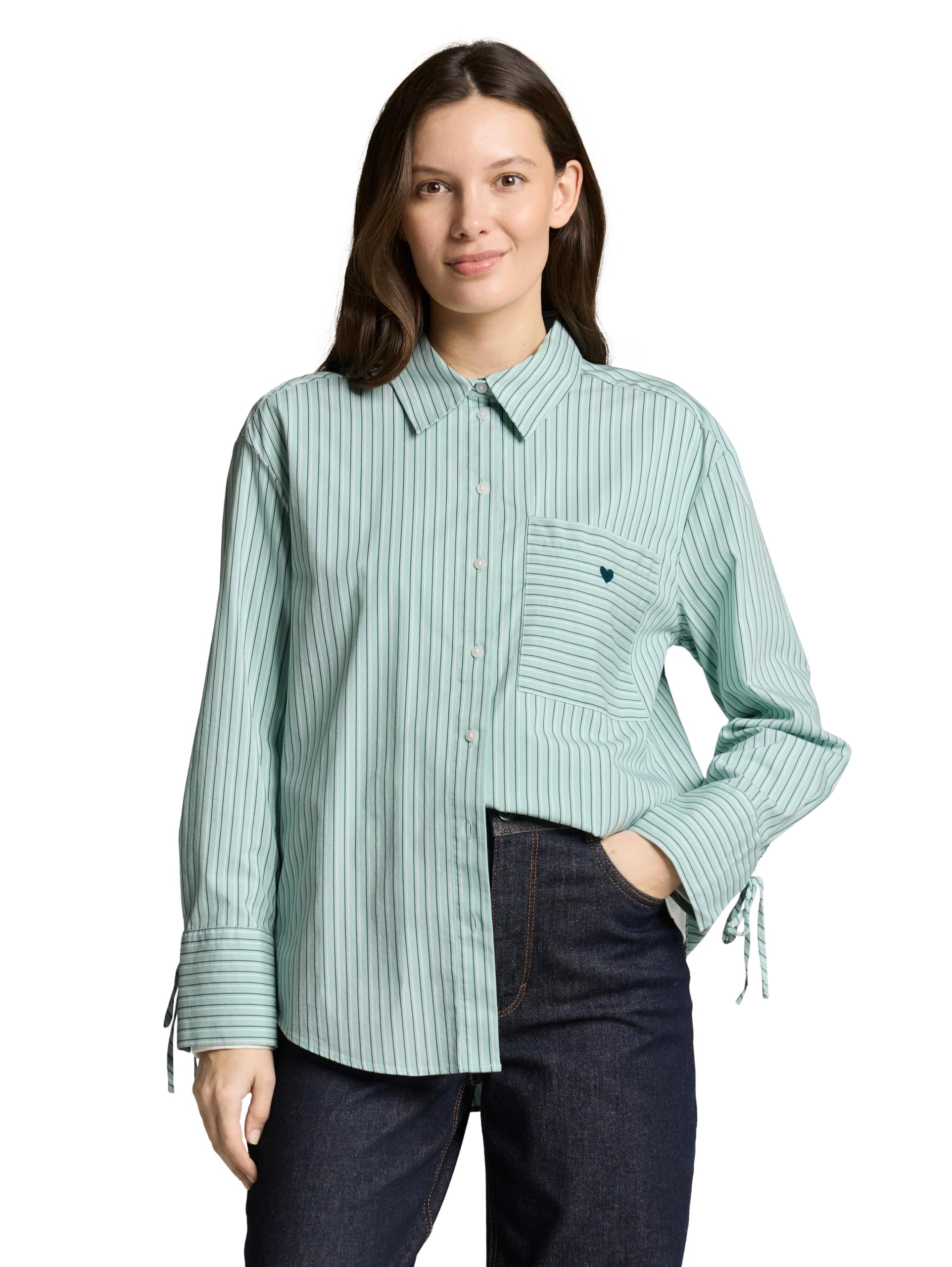 TOM TAILOR Damen Bluse in Oversized Fit