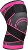 Fefod Knee Support Brace, Compression Knee Sleeves with Strap for Men Women, Adjustable Knee Brace for Knee Pain Relief, Arthritis, Joint Pain, ACL, MCL, Knee Support for Running, Gym, Sports