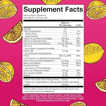MaryRuth's Multivitamin for Women 40+ | Sugar Free | Vegan Womens Vitamins | Immune Support | Daily Women's Multivitamin + Chasteberry | Hair, Skin and Nail Gummy Vitamins for Women | 60 Count