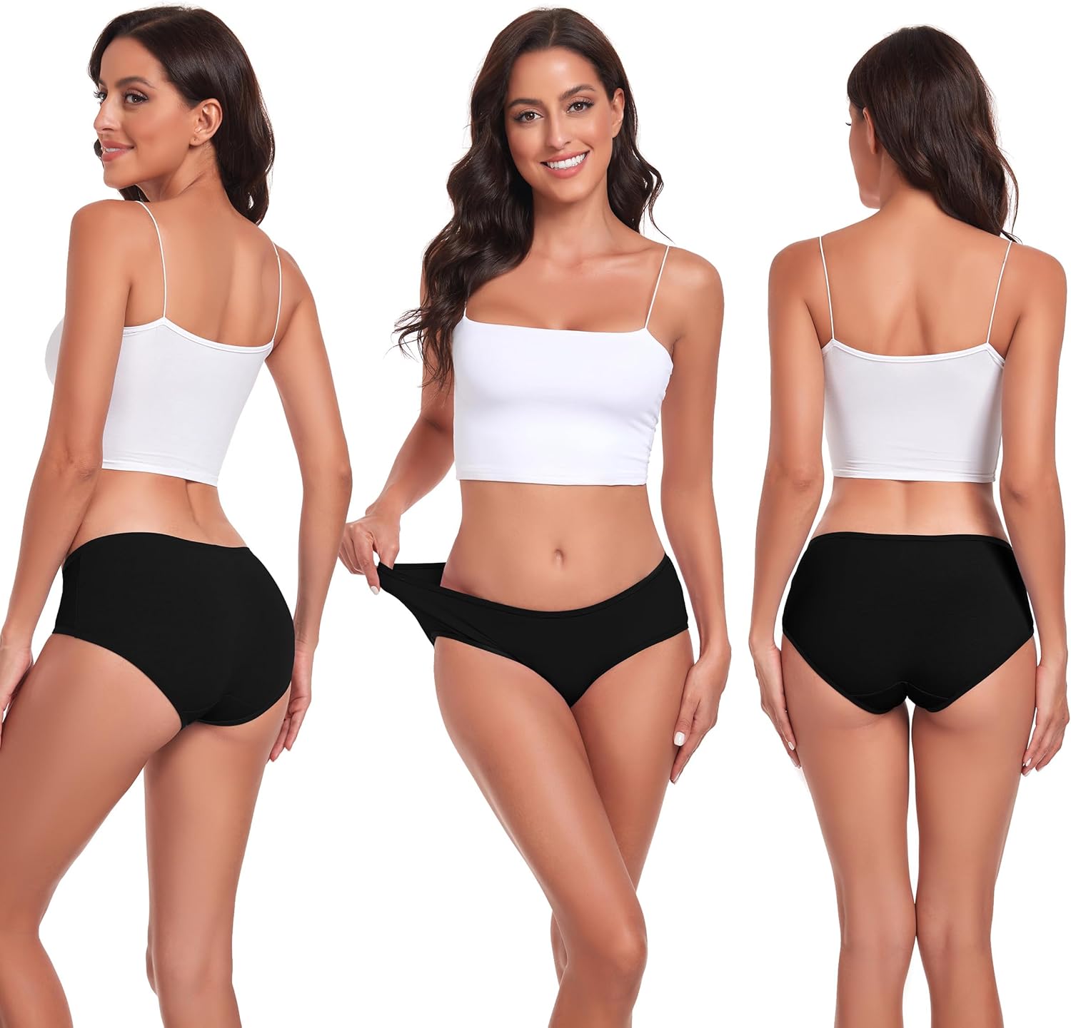 Cotton Hipster Panties for Women Mid Rise Underwear Full Coverage Soft Ladies Underwear Pack - Image 2