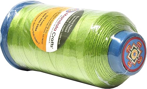 Miniatura 1006 de Mandala Crafts Hilos de coser resistentes de nailon consolidado, hilo para tejer jeans de cuero, hilos de tapicería marina al aire libre, Beige