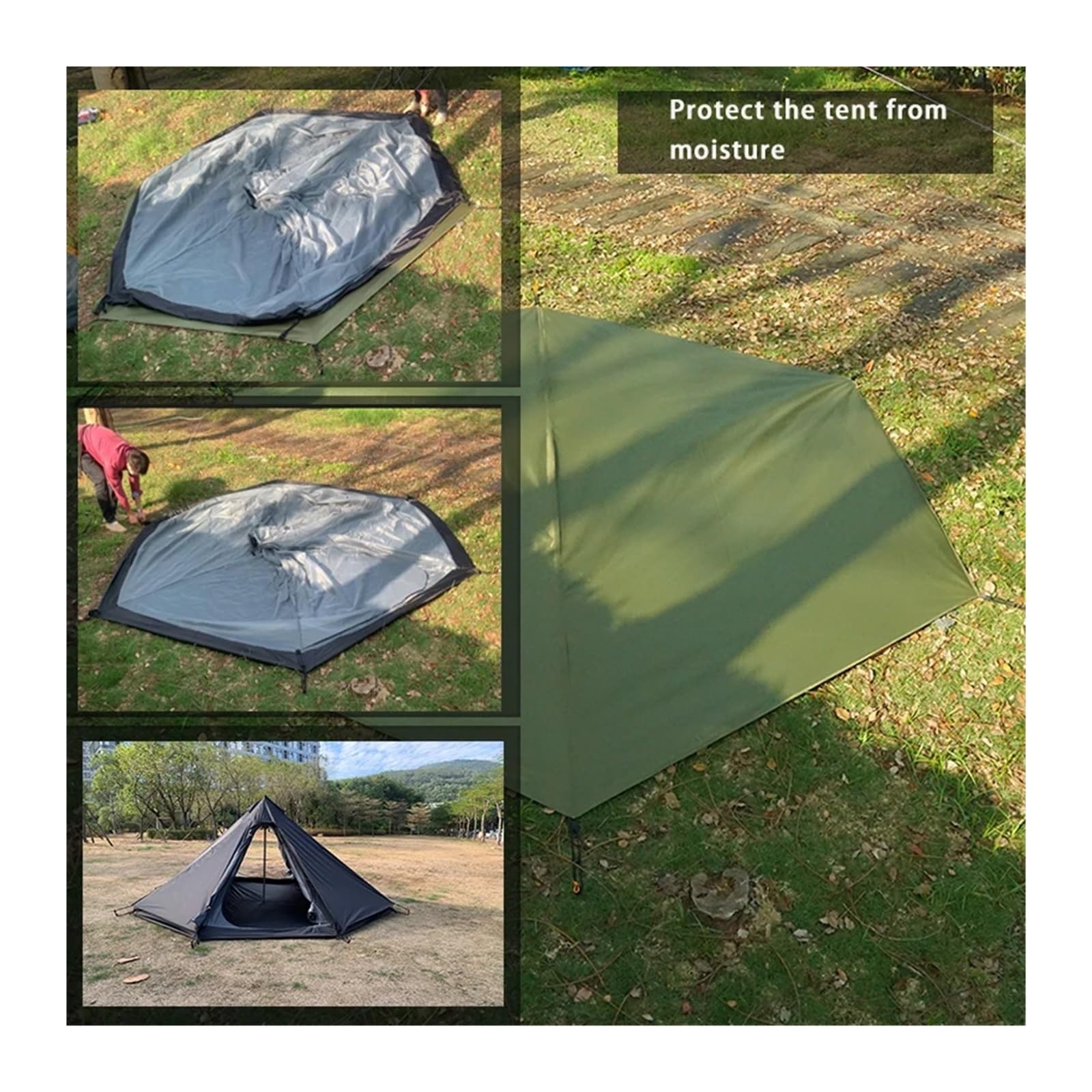 Couverture de Pique-Nique, Grand Tapis de Camping imperméable, Tapis de Sol, bâche de Pique-Nique, Grande bâche, auvent, Tapis de Plage et de Voyage (Blanc)