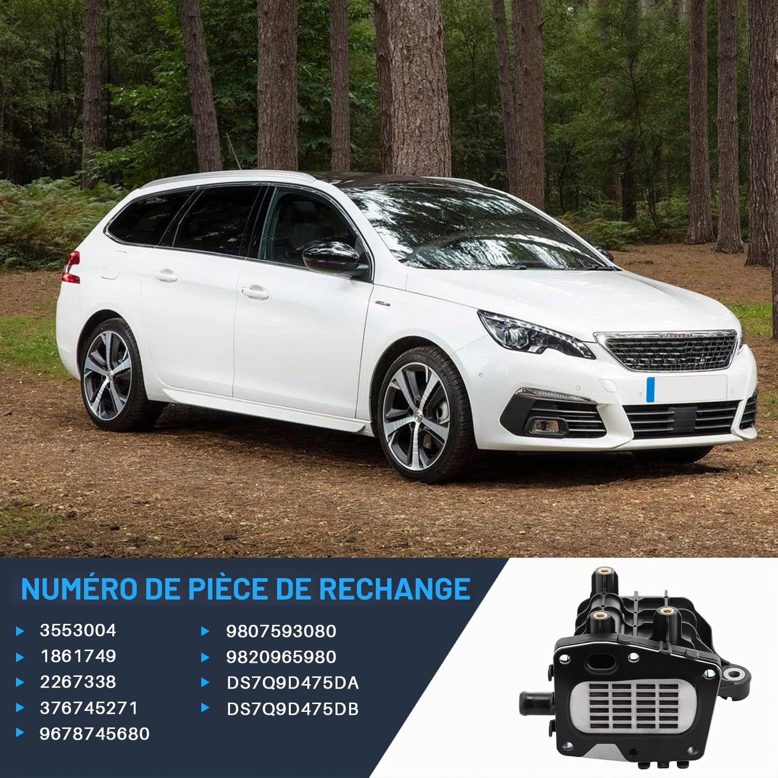 EGR Cooler 2.0HDI 9807593080 9801705280 1861749 2267338 DS7Q9D475DA DS7Q9D475DB 717720158 Refroidisseur à gaz électrique Mint Cooler pour C4 C5 Mondeo