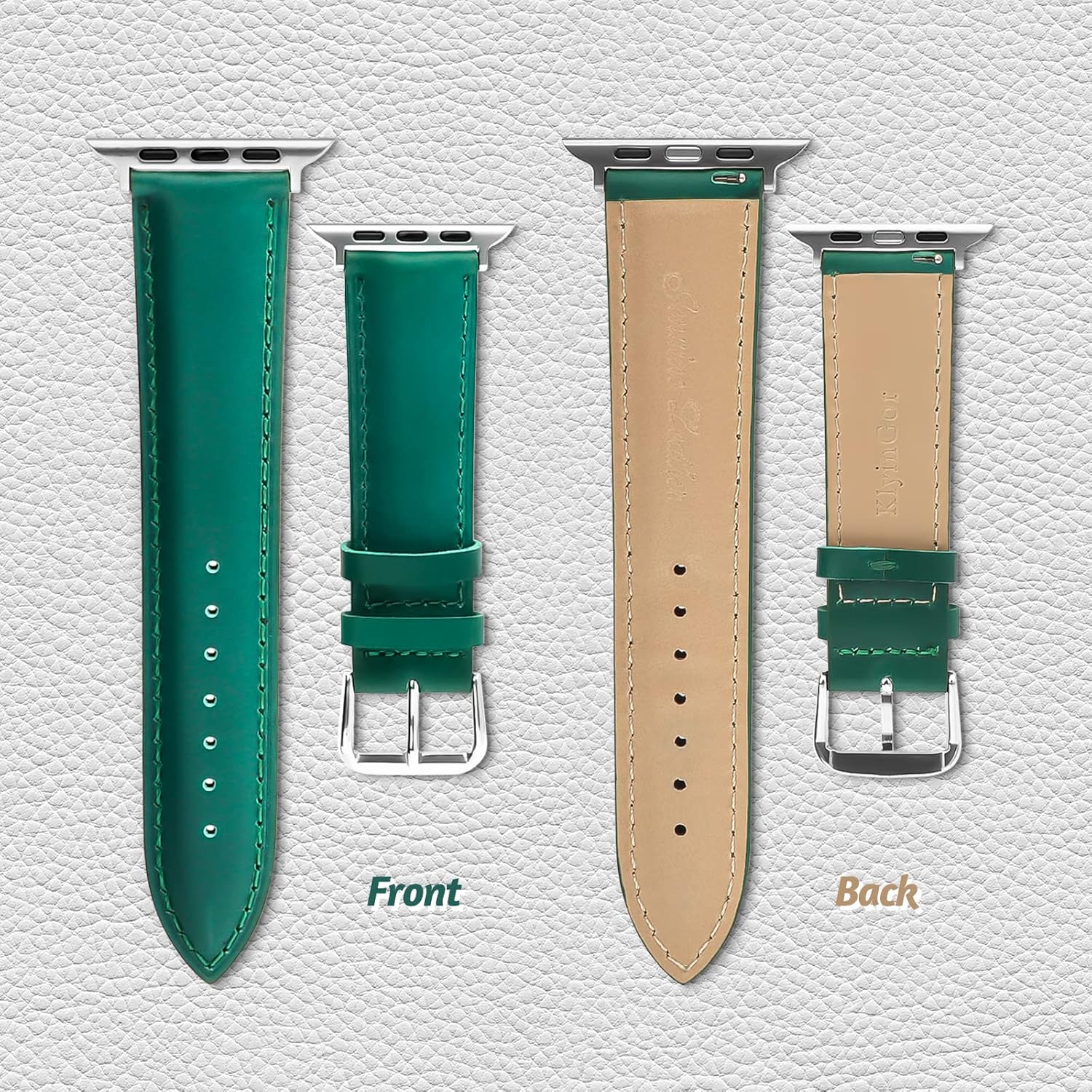 Compatible with Apple Watch Bands 49mm 45mm 44mm 42mm 41mm 40mm 38mm, Genuine Leather Accessories Replacement Wristband for iWatch Ultra2, Ultra, SE3 SE2 SE Series 9 8 7 6 5 4 3 2 1