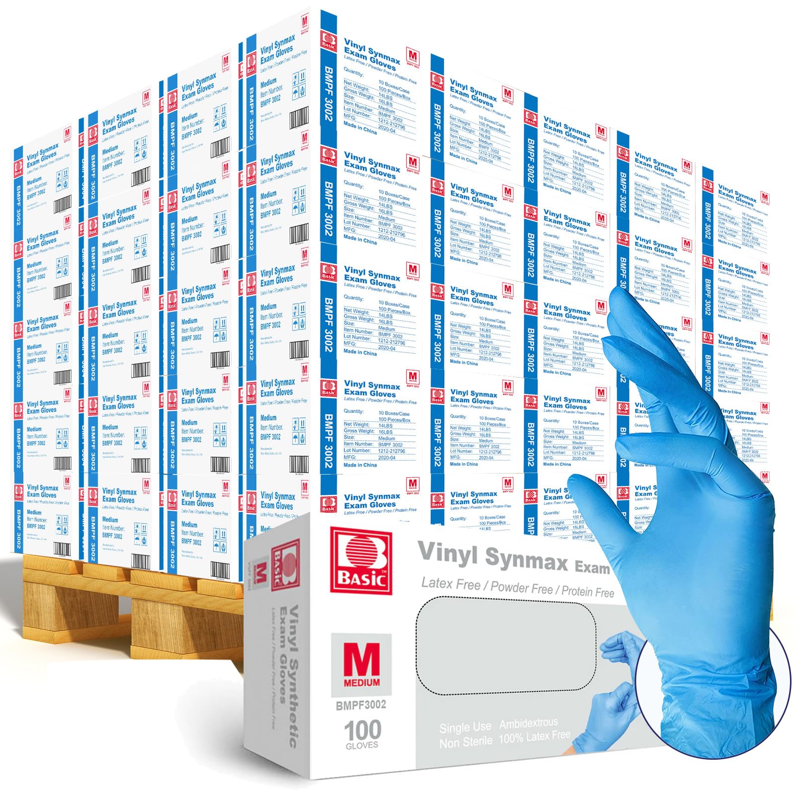 Amazon.com: Basic Vinyl Exam Gloves, Synmax Latex-Free, Powder