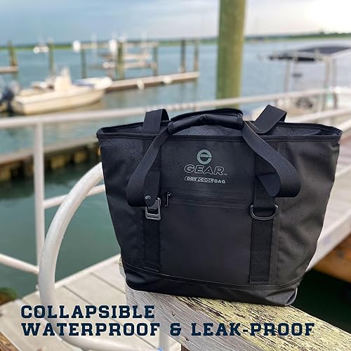 Miniatura 6 de Enthusiast Gear Dry Bag Cooler Tote - Bolsa enfriadora plegable, impermeable y a prueba de fugas - Piscina y playa - 20 o 36 latas