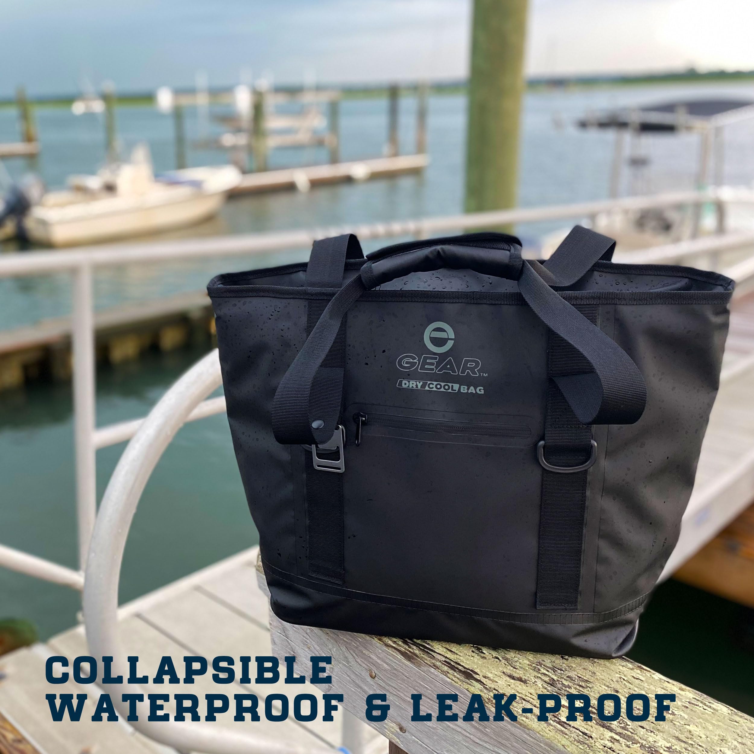 Enthusiast Gear Dry Bag - Bolsa térmica plegable, impermeable y a prueba de fugas, de lados suaves, para piscina, playa, 20 latas, Naranja, 20 Liter