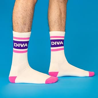 Gumball Poodle Novelty Gift Socks for Men, Women and Teens, Unisex Gym Crew Socks (Made in the USA)