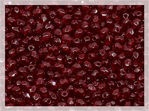 Miniatura 23 de Mezcla de 280 cuentas de cristal checo facetadas redondas de 0.9 oz (25 g) de 0.157 in, tonos dorados