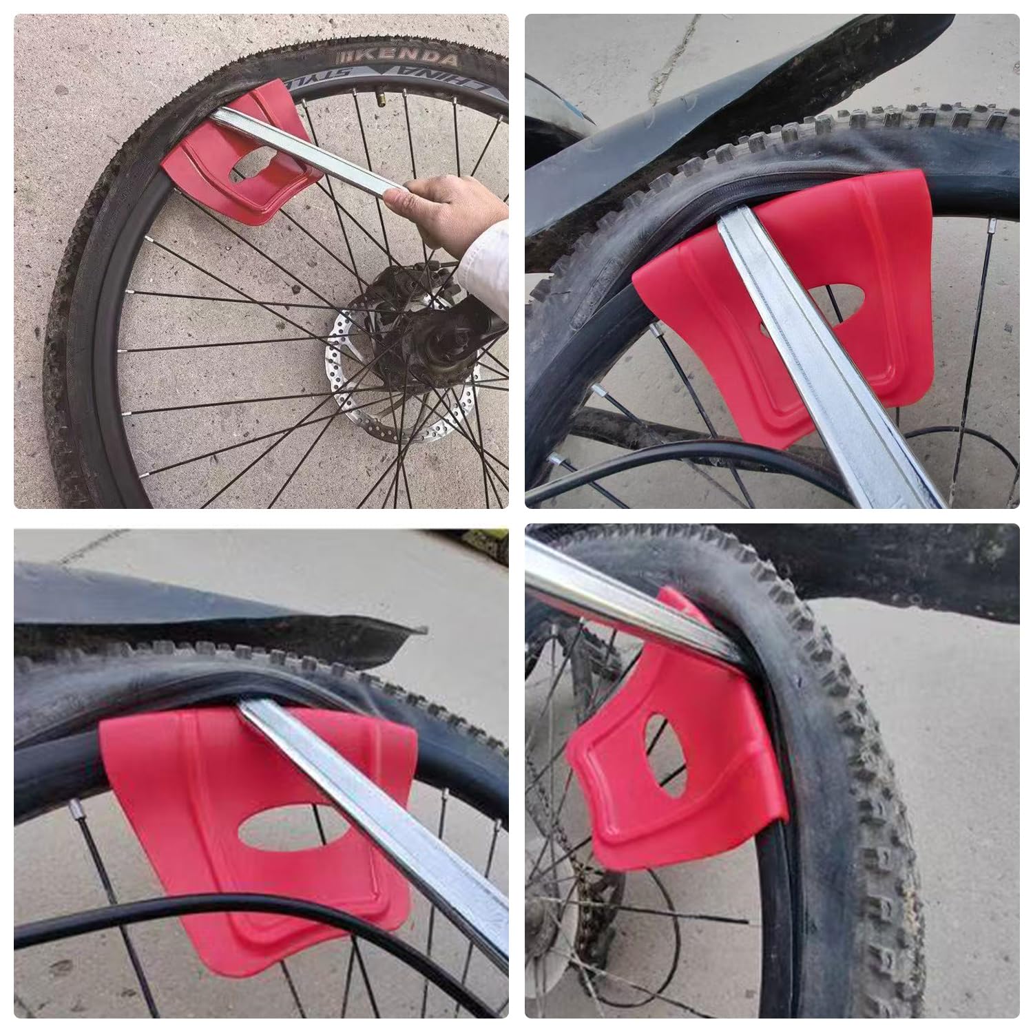 リムガード リムプロテクター ホイールリムプロテクター 車輪タイヤ工具 タイヤ交換工具 オートバイ、四輪車、自転車、ロードバイク、全地形対応車両向けのタイヤ交換 2個 - 3