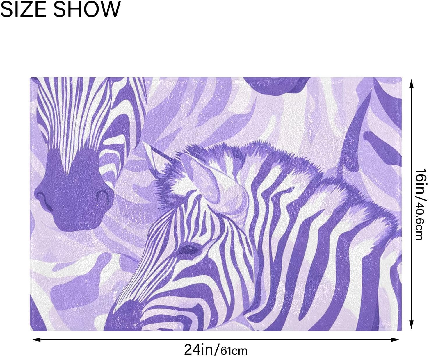 Bathroom Rug Sets 2 Piece, Soft Absorbent Non Slip Bathroom Rugs, Zebra Abstract Pattern Bath Mat for Toilet, Shower