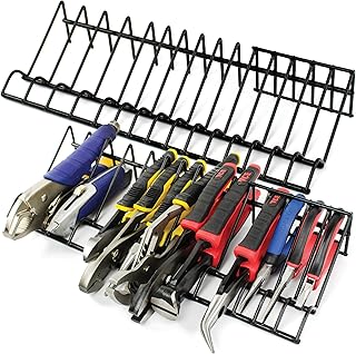 Plier Organizer Rack for Tool Box Storage, Holds Regular and Wide Handle Pliers, Fits Toolbox or Chest Drawers, Durable and Space-Saving Design (2 Pack)