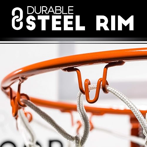 Miniatura 26 de Franklin Sports Mini aros de baloncesto para interiores sobre la puerta y juegos de baloncesto, accesorio perfecto para dormitorio y oficina