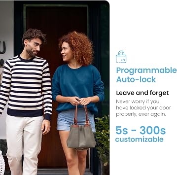 Lockly Smart Lock Model 7S, Bluetooth Smart Door Lock, Keyless Entry with PIN Genie Digital Keypad, Front Door Lock Deadbolt, Voice Control & Auto Lock
