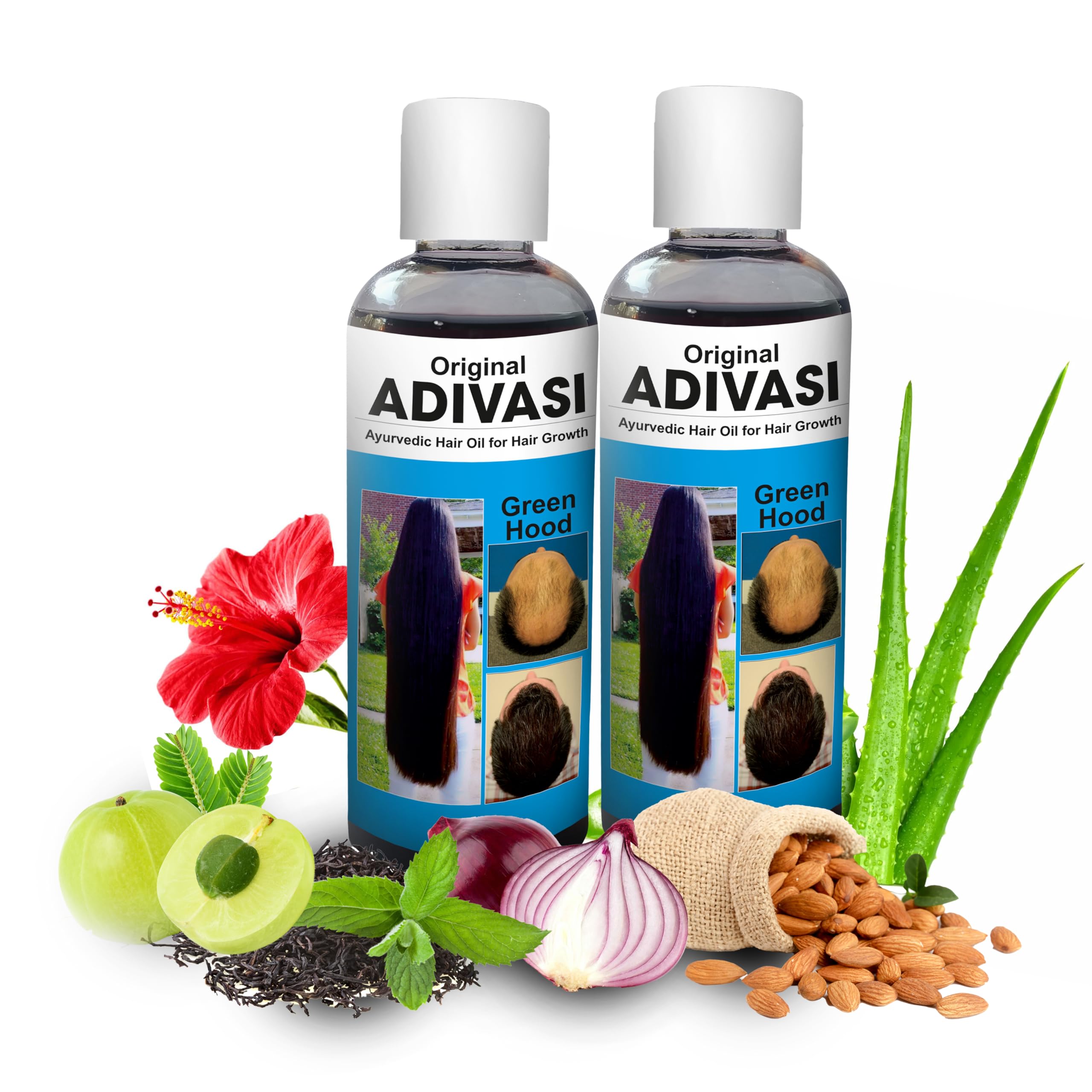 Adivasi hair oil original pure ayurvedic adivasi anti dandruff hair oil for strong and healthy hair growth and hair fall control for women and men (Oil 200 ML)