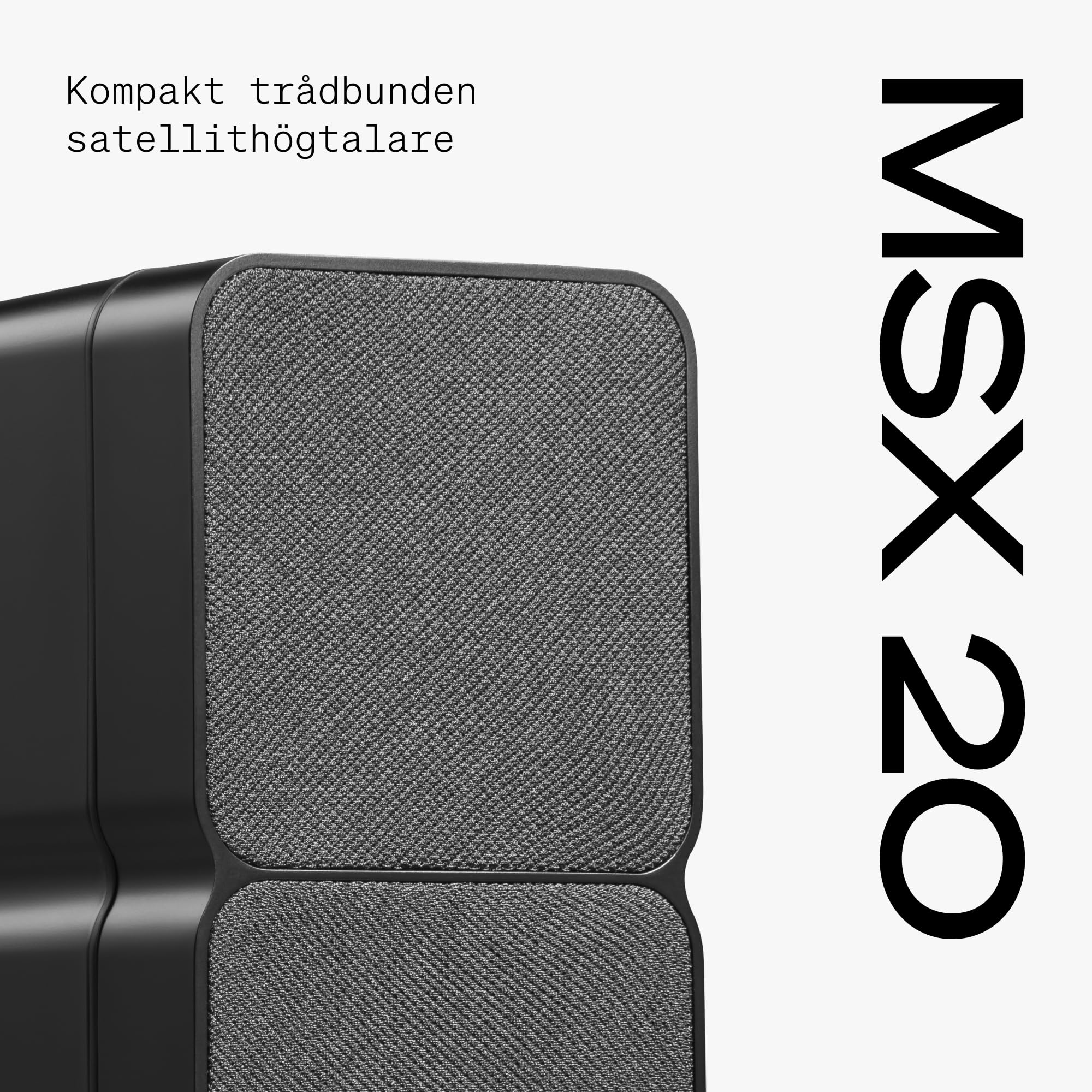 Cambridge Audio MSX 20 – Altavoces satélite compactos con Cable para estantería y Escritorio, Sonido Surround, tecnología BMR, Montaje en Pared/Soporte con Ranura - Requiere Amplificador – Negro