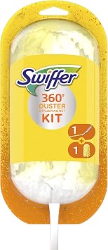 Swiffer Duster Duster 3D Clean Duster Duster Kit with 1 XXL Handle and 1 Refill, Stretches up to 90 cm, Catches and Retains Up to 3 Times More Hair and Dust Than a Regular Duster