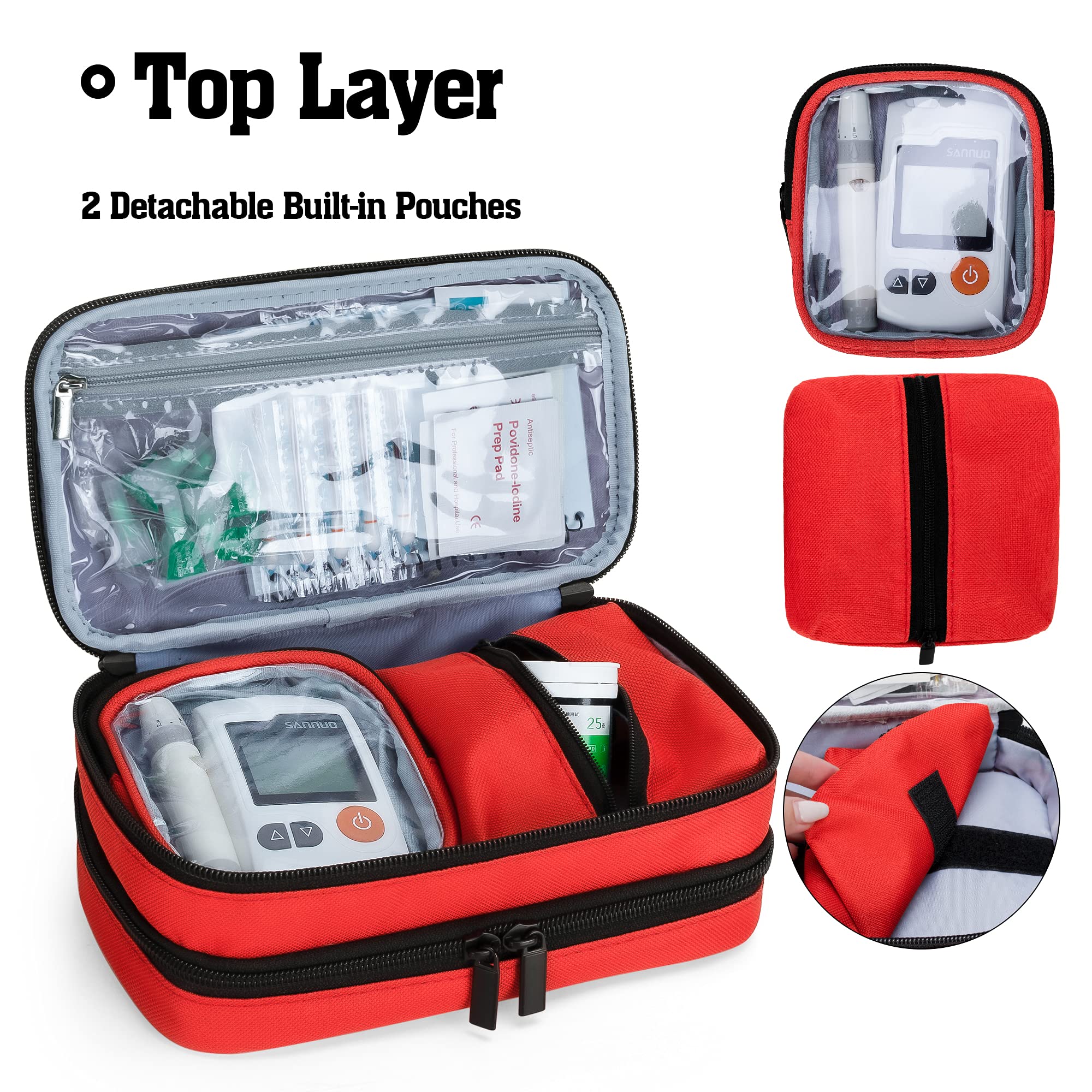 Borsa refrigerante per insulina, per accessori per diabetici, con piastre eutettiche, colore blu Borsa refrigerante per insulina, per accessori per diabetici, con piastre eutettiche, colore blu