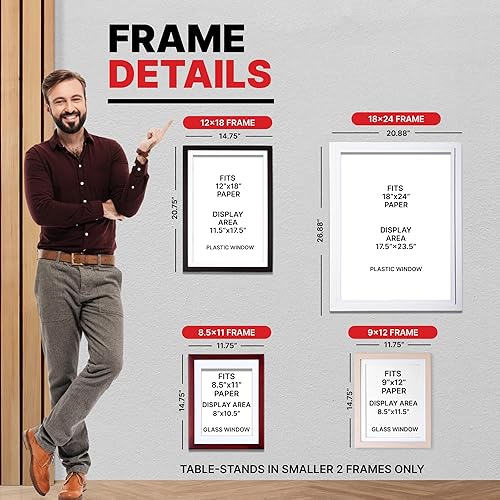 Miniatura 7 de Li'l DAVINCI - Marcos artísticos Marcos de madera de EZ Store con apertura frontal, que te permiten sostener hasta 50 artículos en cada uno (color