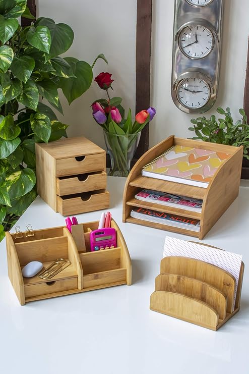 OSCO Bamboo Desk Organiser