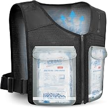 Cooling Vest for Men Women, Ice Vest with 15 Ice Packs &amp; Reflective Strips, Adjustable Cooling Jacket for Summer Outdoor Activities &amp; Work