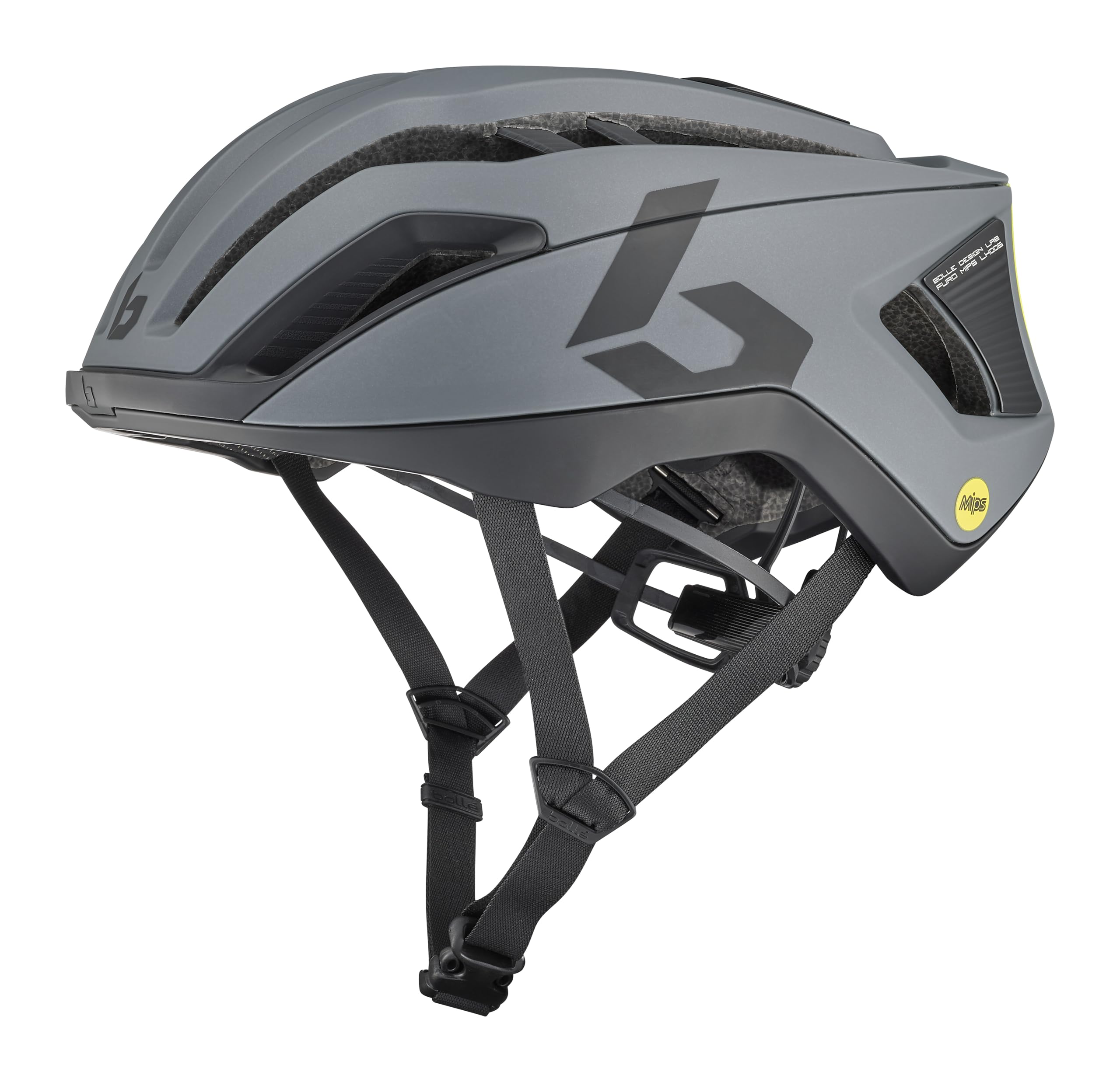 Bollé – Furo MIPS, Grau & Neongelb, ohne Gläsereinstellnummer, Small, Fahrradhelme, Unisex, Erwachsene Sport & Freizeit