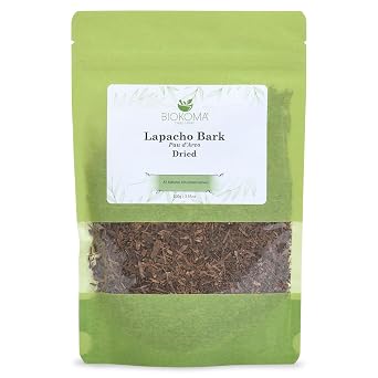 Biokoma Lapacho Bark Pau dArco Dried Herb 3.55 oz - Loose Pau dArco Herbal Tea Bark - Pure Natural Caffeine Free - No Additives - No Preservatives - Kosher