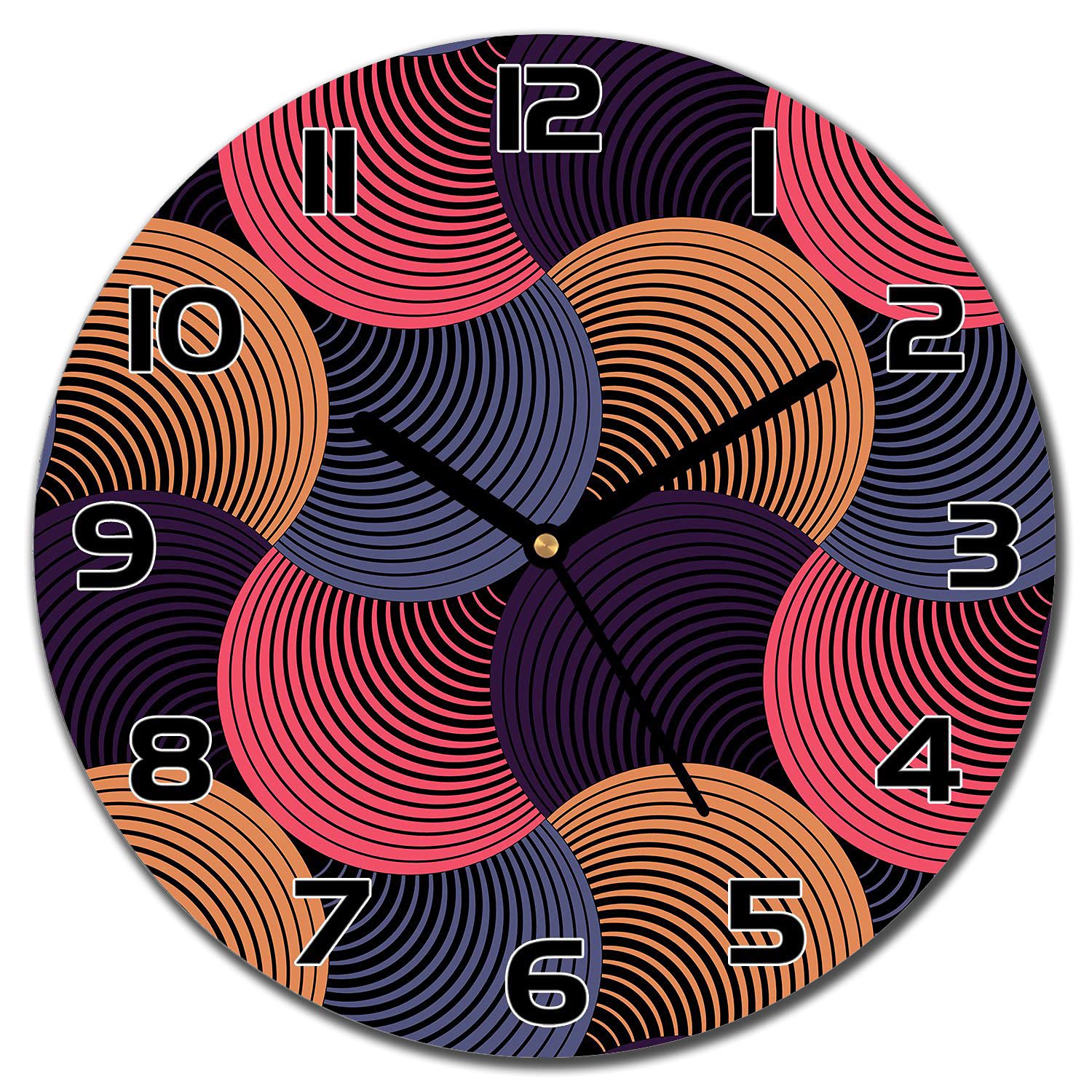 Horloge en Verre Incassable de 30 cm à Impression Haute Définition