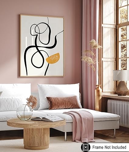 Miniatura 6 de Monem Art - Póster de mujer – Impresión de dibujo de línea retro – Arte moderno – Arte abstracto – Arte moderno – Arte bohemio chic – Arte Sin