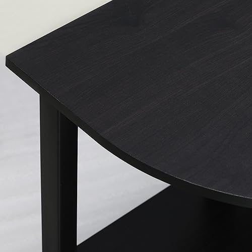 Miniatura 8 de Furinno JAYA - Soporte esquinero para TV, diseño simple, color espresso/negro Espresso / negro,Columbia Nogal/Negro,Roble