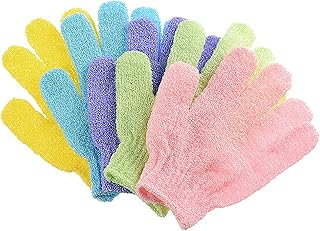 DABENXIANG 5 Pcs Exfoliating Gloves, Double Sided Exfoliating Gloves, Massage Skin Shower Gloves, Exfoliating Washing Gloves, Exfoliating Body Scrub Gloves, Shower Accessories for Women