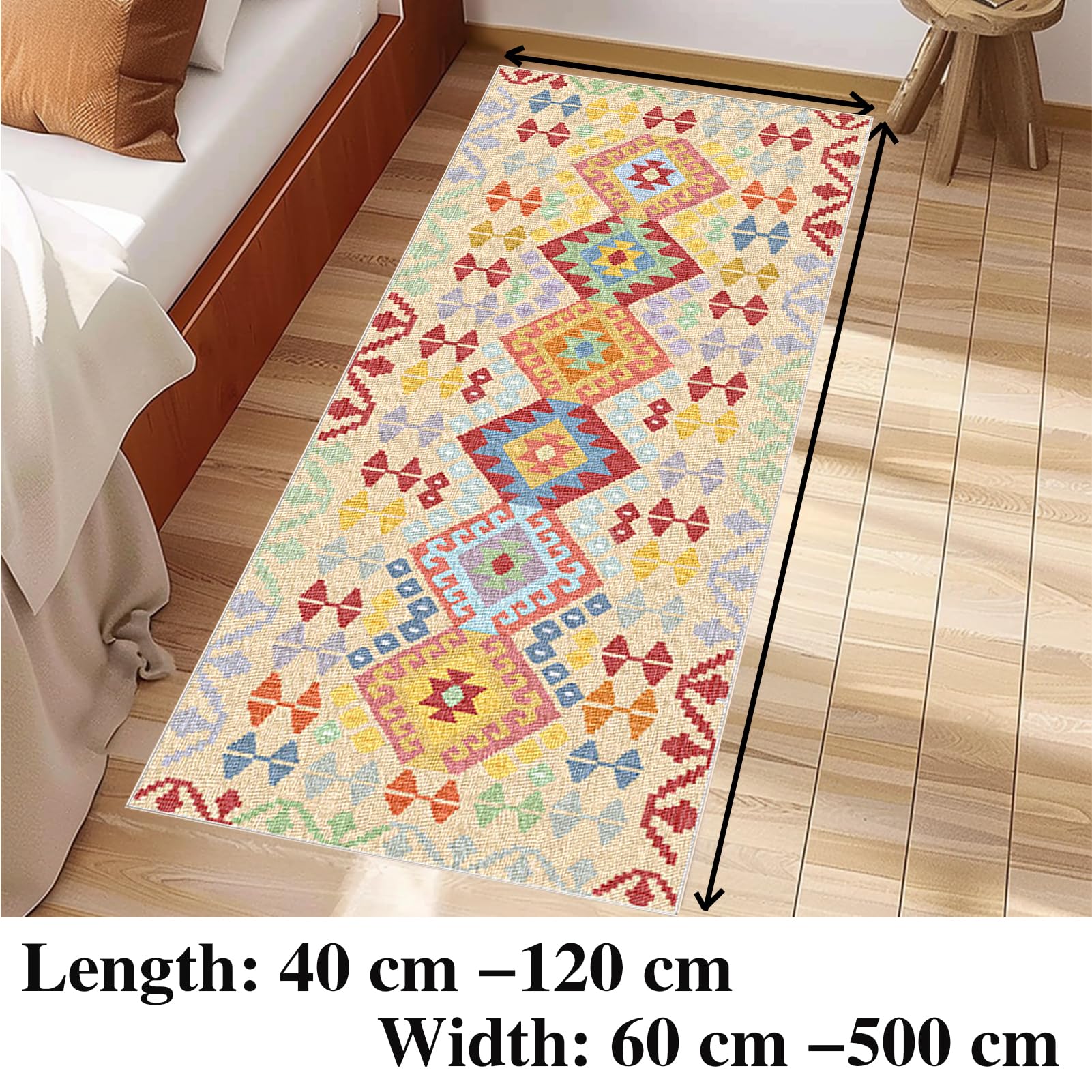 Tappeto Corridoio Lungo Tappeto Cucina Lavabile Tappeti Runner Passatoia Corridoio Antiscivolo Tappetini da Cucina 40 x 200 cm Tappetino per Pavimenti in Moquette Tappeto per Ingresso Lavanderia