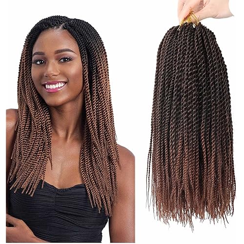 14 Inch 8Packs Senegalese Twist Hair Crochet Braids 30Stands/Pack Synthetic Braiding Hair Extensions for Black Women (14 Inch, t30)